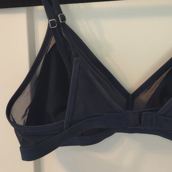 Midnight Blue Silk Aerie Bralette - Picture 4 of 4